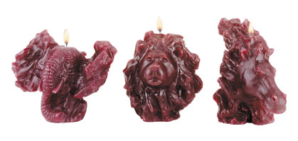 set of 3 animal candles