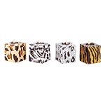 4 pack of safari pattern candles