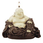 hand painted Buddha candle