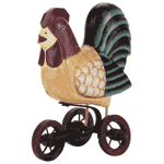wooden rooster toy tricycle