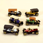6 die-cast metal cars